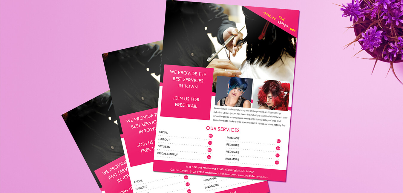Hair Salon Brochure Design Creative Hair Salon Brochure Templates