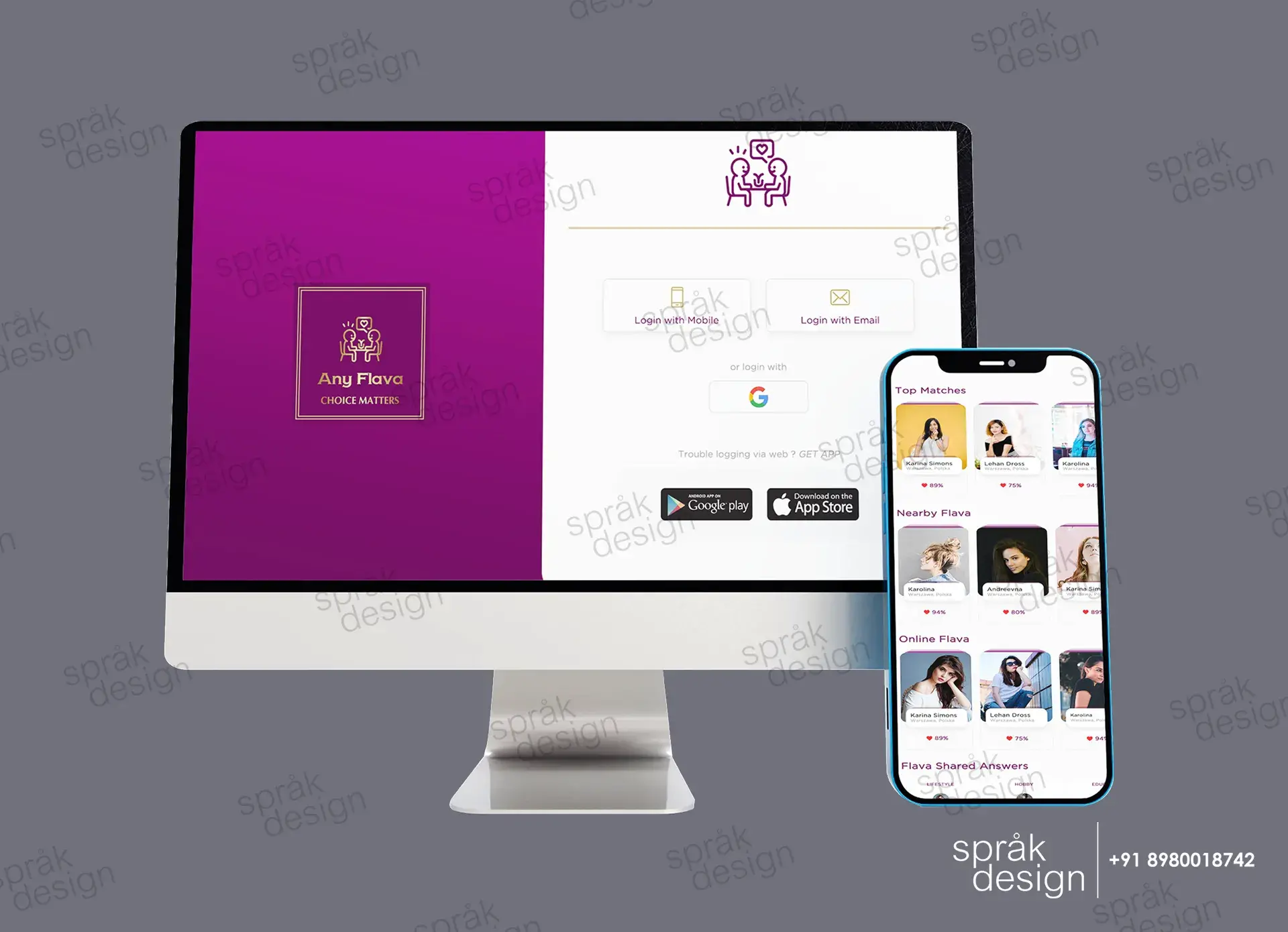 Any Flava Website Application