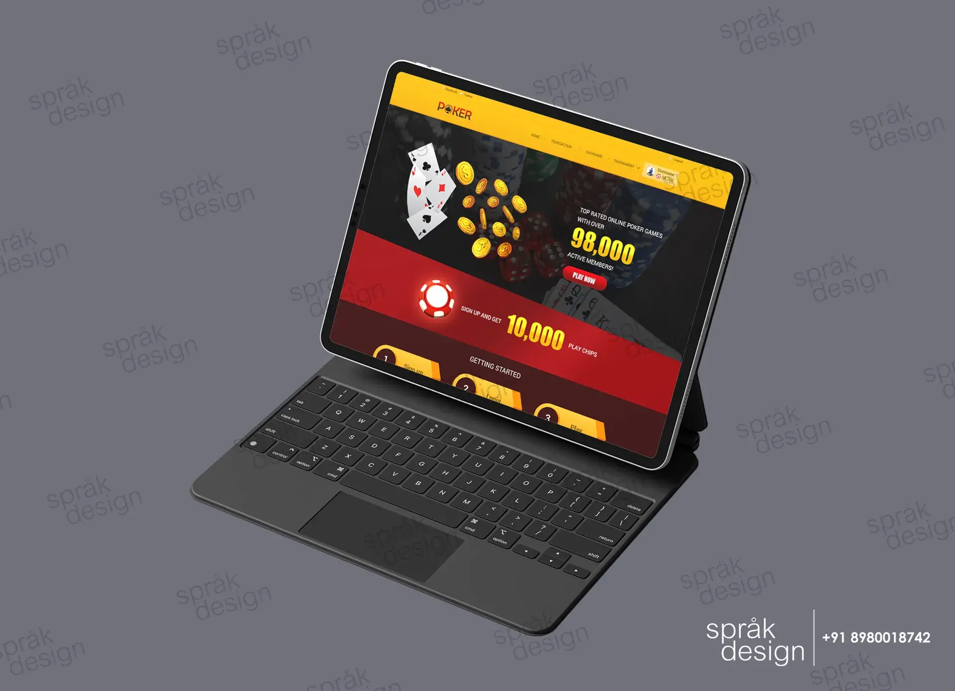 Crypto poker exchange web-UI UX Game-4