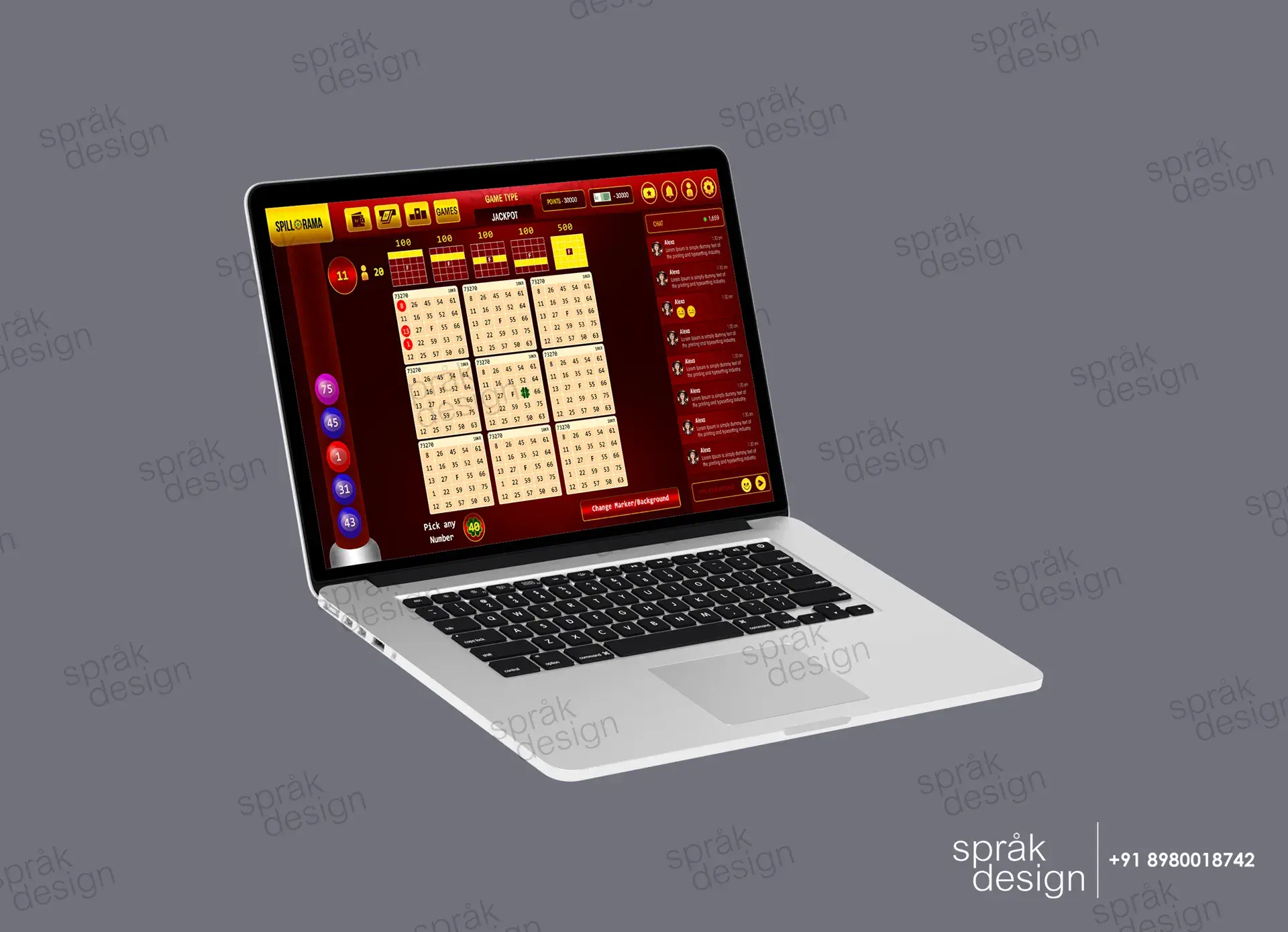 SpillRama Bingo Game-UI UX Game-3