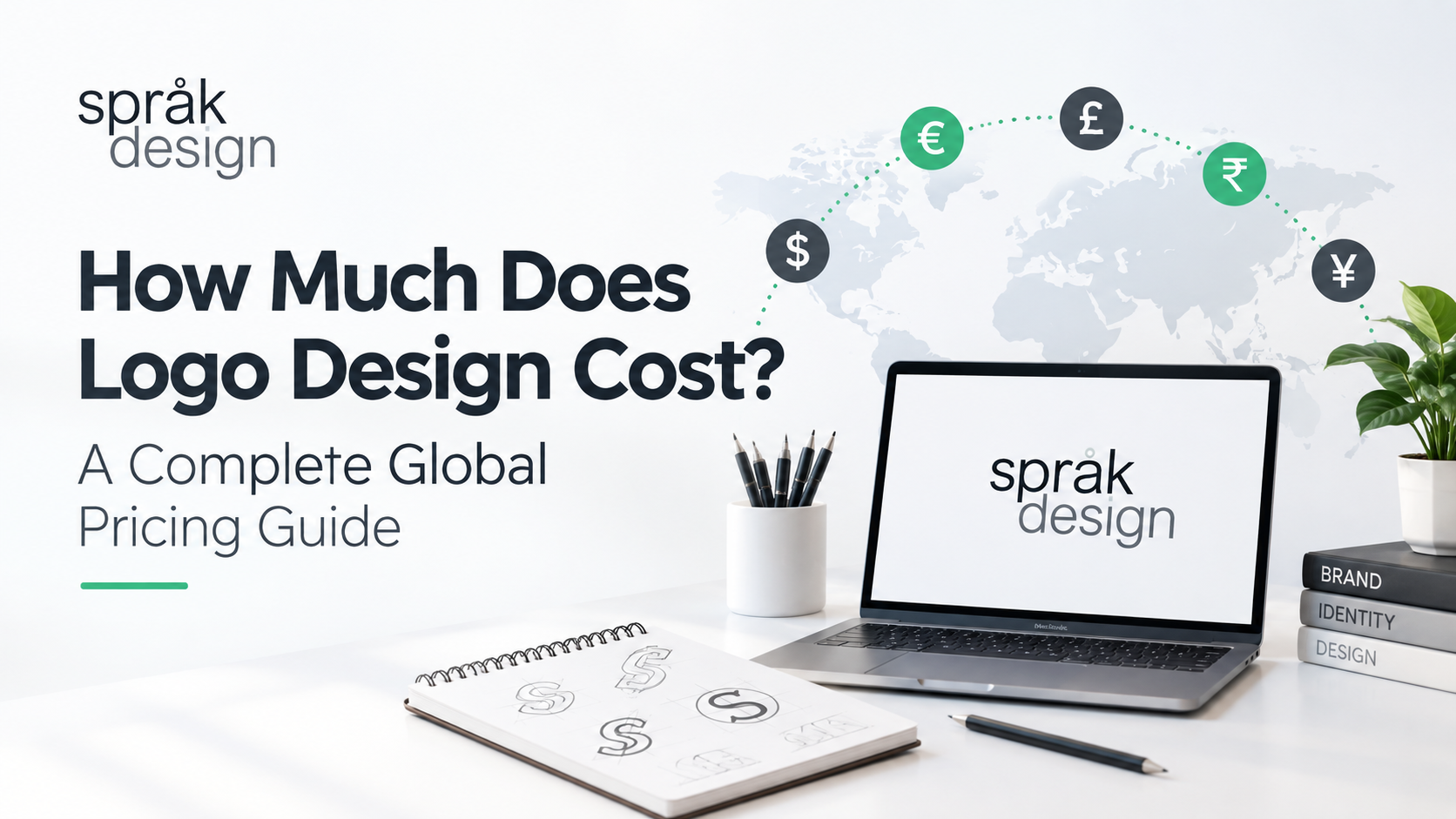 Infographic showing average logo design cost by provider — DIY, freelancer, and agency pricing compared